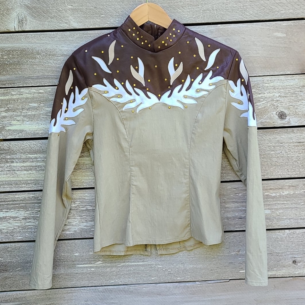 1849 Western Girl's Horse Show Shirt Size M